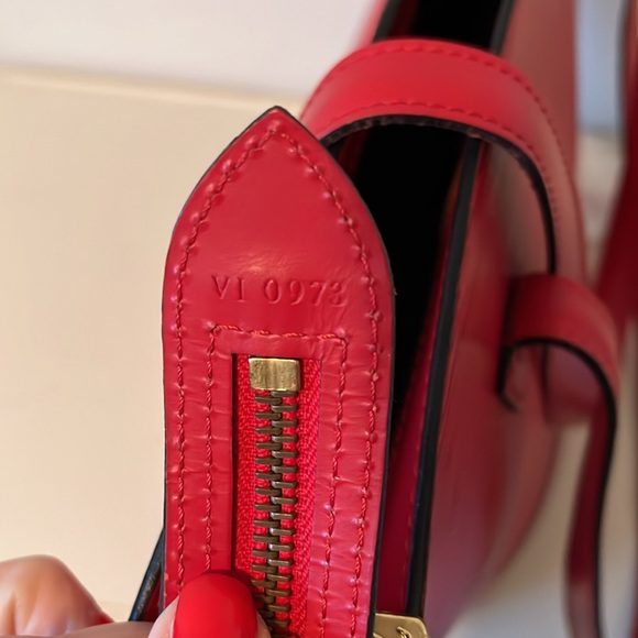 Louis Vuitton Red Saint Jacques Epi Leather Shoulder Bag Vintage Tote Rare - Picture 14 of 16